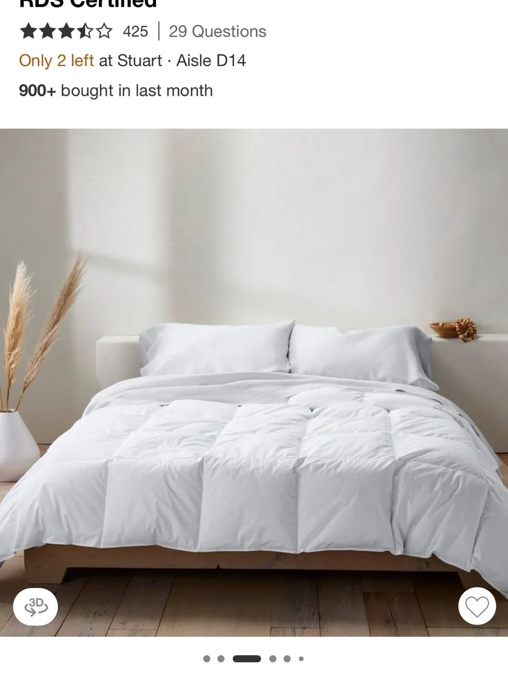 Casaluna White Comforter with Green Trim - King